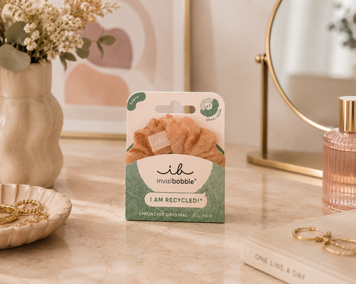 Sprunchie Recycling Rocks –  Elastico in tessuto Rosa con spirale interna