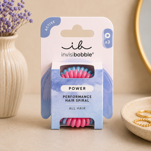 Original Power Fluffy, Rose and Ice – Elastico a Spirale Rosa & Azzurro 2pz