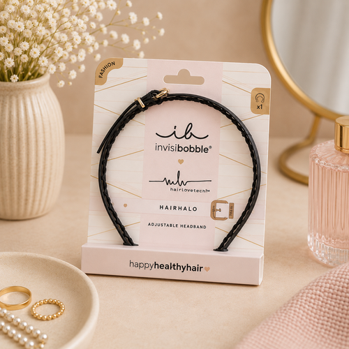 Hairhalo MHS Chic Strap - Cerchietto regolabile Nero