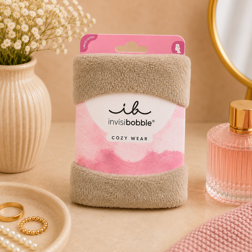 Set CozyWrap – Turbante Capelli in Microfibra Beige