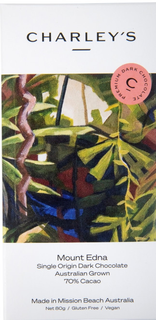 Mount Edna Mission Beach Premium Plain Dark Chocolate Australian Grown