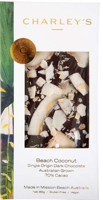 Beach Coconut - Signature Dark Chocolate PLUS  Plastic free packaging