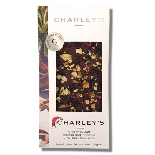 Christmas Special Limited Edition Rosella and Pistachio Dark Chocolate