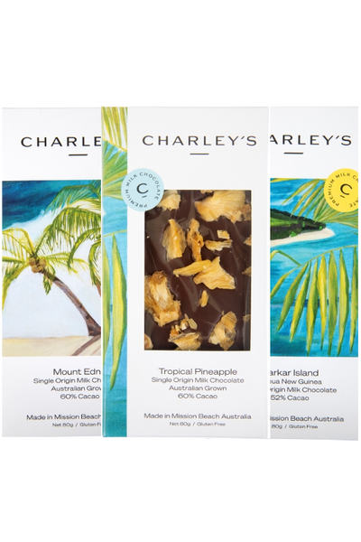 Tropical Milk Chocolate Tasting Pack - Plastic Free Packaging