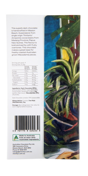 Roasted Macadamia - Dark Chocolate PLUS - Plastic free packaging