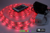 5050 30 LEDs/m non-waterproof RGB LED light kit showing red