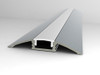 Flat LED aluminium profile extrusion designed for discreet linear lighting applications