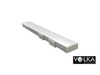 Wide aluminium LED profile extrusion for surface mounting designed for high output LED strip lighting