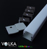 deep LED profile aluminium channel components with mounting brackets and hardware