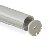 oval aluminium LED profile with end cap installed cylindrical LED channel detail