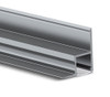 Aluminium corner ceiling recessed LED profile extrusion designed for seamless architectural lighting