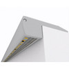 Angled aluminium LED stair nosing profile designed for safe illuminated step edges