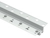 Plaster in aluminium LED profile channel with perforated sides for secure integration into plaster surfaces