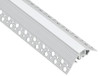 External corner aluminium LED profile extrusion with perforated sides for plaster integration
