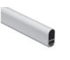 oval aluminium hanging rail LED profile extrusion with diffuser lens detail