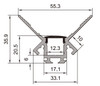 Plaster In Internal Corner Aluminium LED Profile 100cm Reduced
