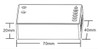 Dimmer controller dimensions diagram showing size measurements for installation planning