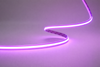 COB RGB LED strip lit in purple along a curve volka