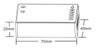 Technical dimensions diagram of WiFi LED dimmer controller showing size and installation measurements