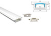 Recessed LED profile PA-0 kit with aluminium channel diffuser end caps and mounting accessories