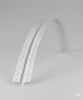 Flexible LED plaster profile bent into curve showing adaptability for wall and ceiling lighting applications