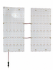 Two 24V LED sheets chained together with JST jumper cable plug-and-play connection