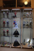 LED strip lights for glass cabinets and display shelves creating bright even illumination for collectibles and retail displays