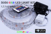 SMD 5050 LED strip 30 LEDs per metre close-up
