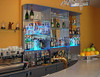 LED lighting installed in bar display cabinet