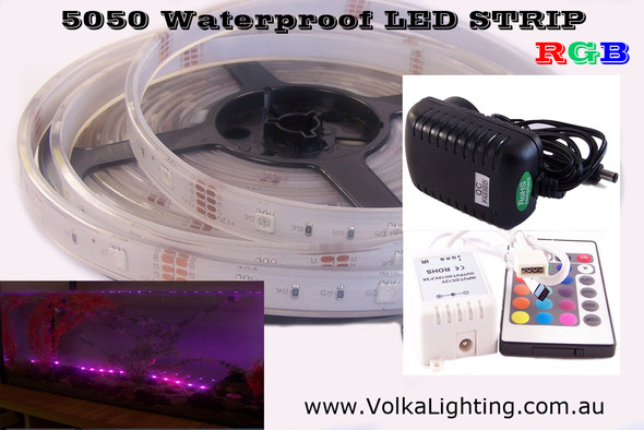 IP68 waterproof 5050 LED strip with silicone tube for underwater use