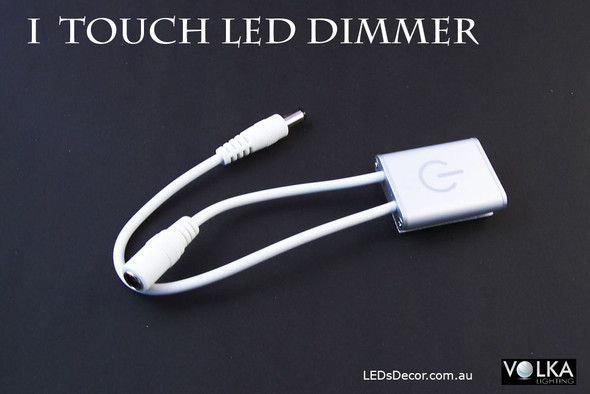 12V DC iTouch LED dimmer switch with inline control for on off and brightness adjustment