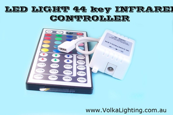 LED Controller 44-key IR Remote Control 3 Channel RGB Reduced