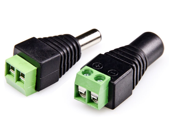 DC Connector with screw terminal male or female