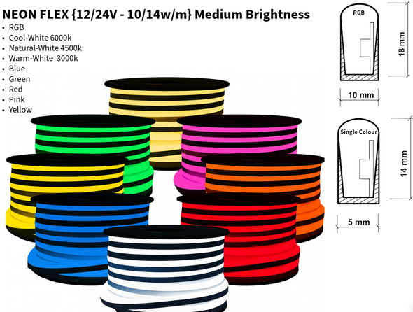 NEON Flex Mini (12/24V - 9.6/14.4W) IP67