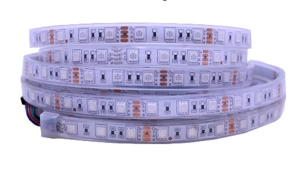 SMD 5050 60 pcs/m in Water Resistant Tube RGB 14.4W/m 24V REDUCED