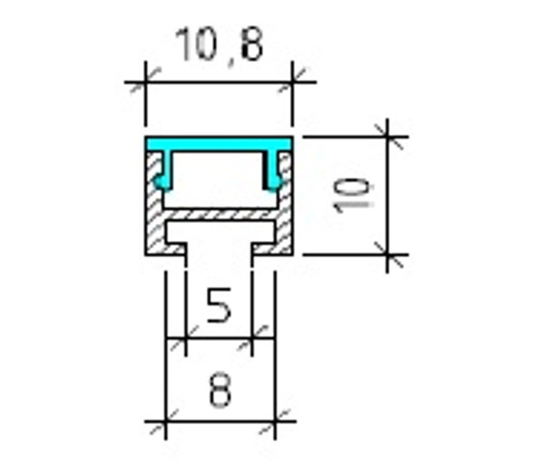 MINI Aluminium LED Profile Surface Mounted Type2