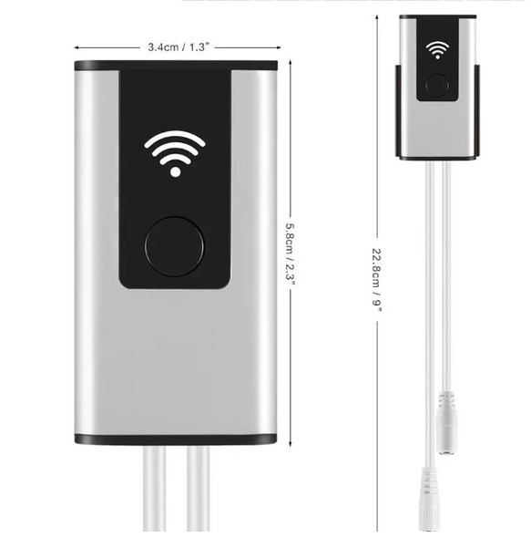 Single colour LED dimmer controller unit with compact design and wired connection terminals
