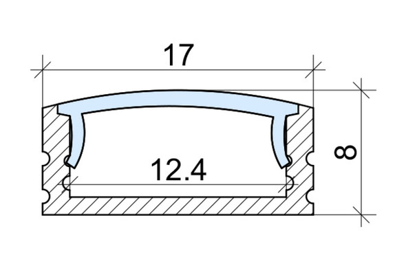 Surface-Mounted LED Profile (Silver,White,Black) PA-07