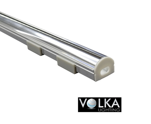 Zoom Aluminium  LED Profile with clear diffuser Surface Mounted