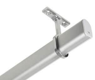 hanging rail aluminium LED profile wardrobe rail with integrated lighting
