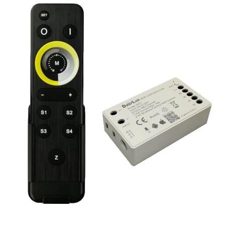 WiFi LED dimmer controller with 4 zone remote control for multi area lighting management