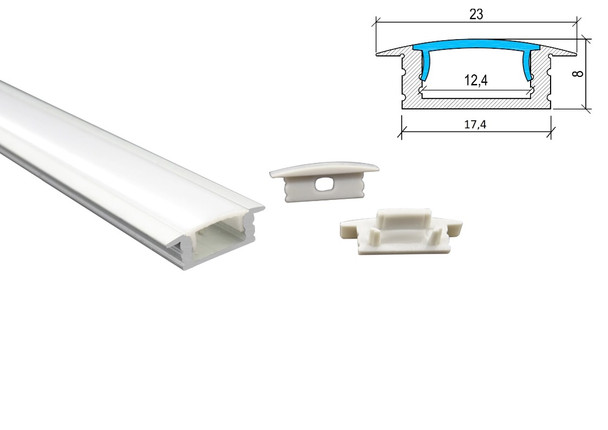 Recessed LED Profile  (Silver,White,Black) PA-06