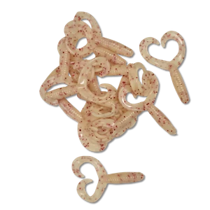 Table Rock Baits 1.5 inch Twin Twister soft plastic bait with ribbed body and two curled twister tails for crappie and trout