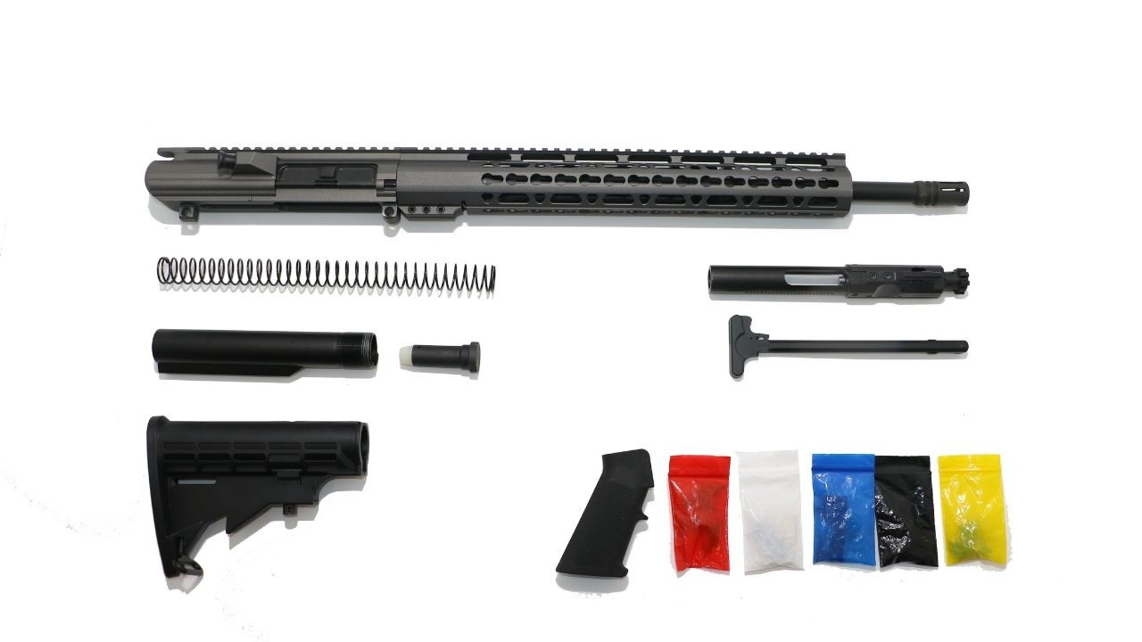 308 Cerakote Tungsten Rifle Kit 18 Phosphate, 15″ Keymod Rail Handguard -(  NO LOWER )