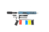 AR-15 Pistol Kit, -( NO LOWER )-Cerakote Titanium Blue 7.5″ Stainless Barrel, 7″ Handguard, Magpul Grip