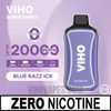 Blue Razz Ice VIHO Supercharge ZERO Nicotine Vape Puffs