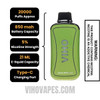 Sour Apple Ice VIHO Supercharge 20000 Puffs Vape Specifications
