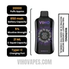 Viho Bluerazz Ice Supercharge Pro Vape 20000 Puffs Specifications