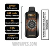 Viho Orange Splash Supercharge Pro Vape 20000 Puffs Specifications