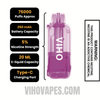 Strawberry Kiwi VIHO Shadow 75K Vape Pod Specifications